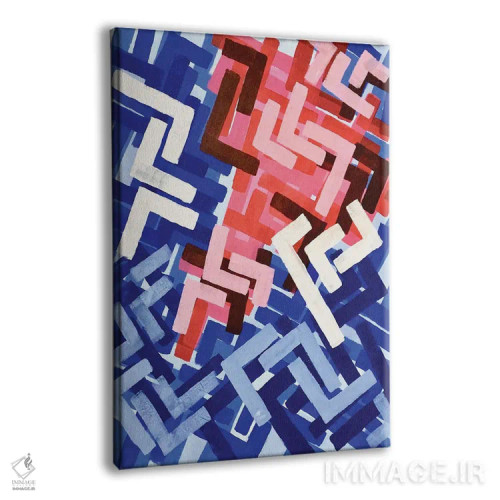 تابلو انتزاعی گرافیتی آدامس بادکنکی اثر ان شیپ - نمای پرسپکتیو محصول