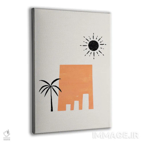 تابلو مینیمال ویرانه های باستانی پترا اثر ان شیپ - نمای پرسپکتیو محصول