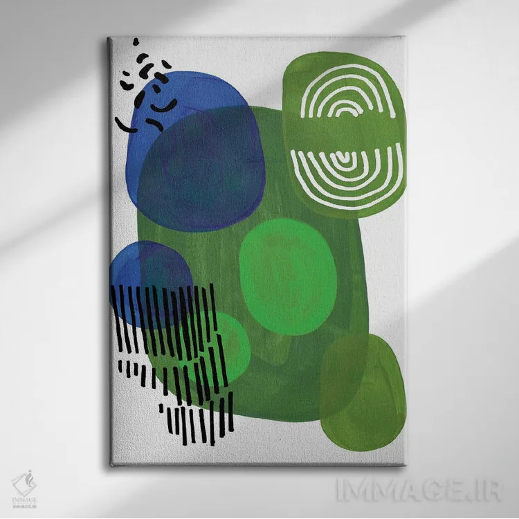 تابلو مینیمال تمساح اثر ان شیپ - نمای روبهرو روی دیوار