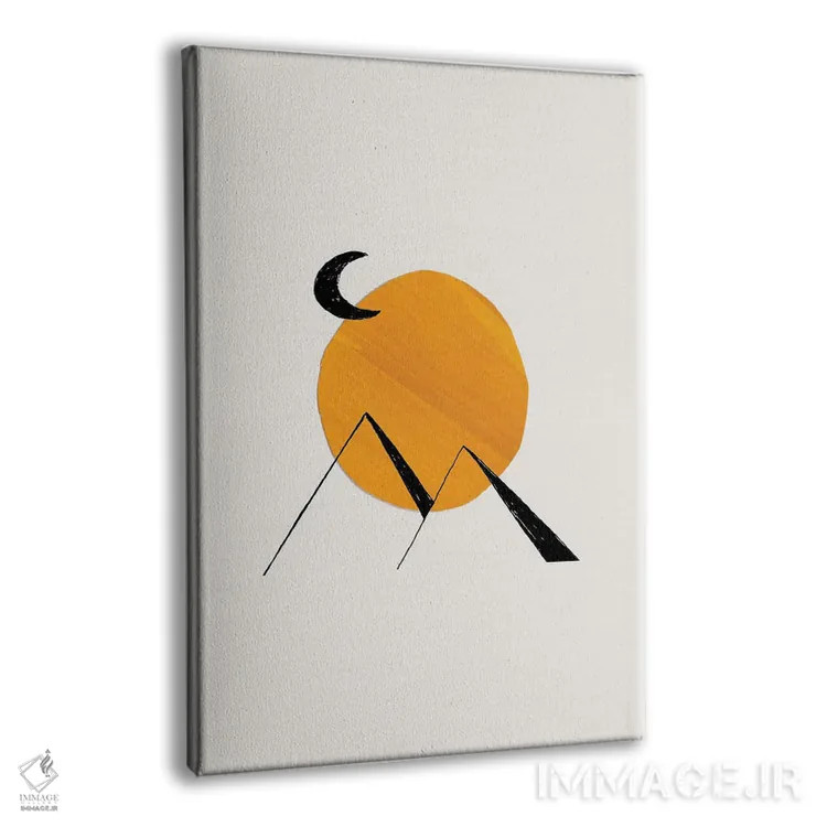 تابلو مینیمال اهرام زرد باستانی اثر ان شیپ - نمای پرسپکتیو محصول