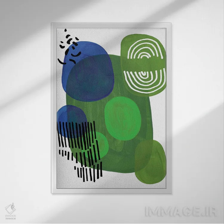 تابلو مینیمال تمساح اثر ان شیپ - نمای قابدار سفید