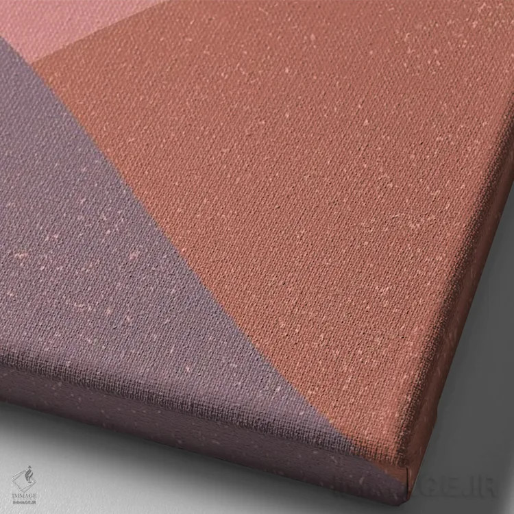 تابلو مینیمال کوه های ماه میانه قرن اثر ان شیپ - نمای نزدیک بافت بوم