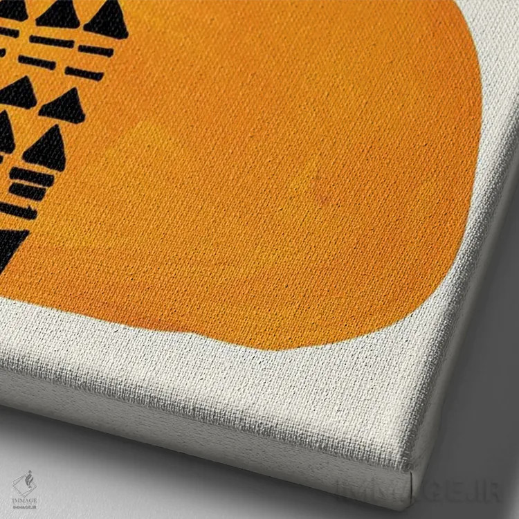 تابلو مینیمال مردمان صورتی اثر ان شیپ - نمای نزدیک بافت بوم