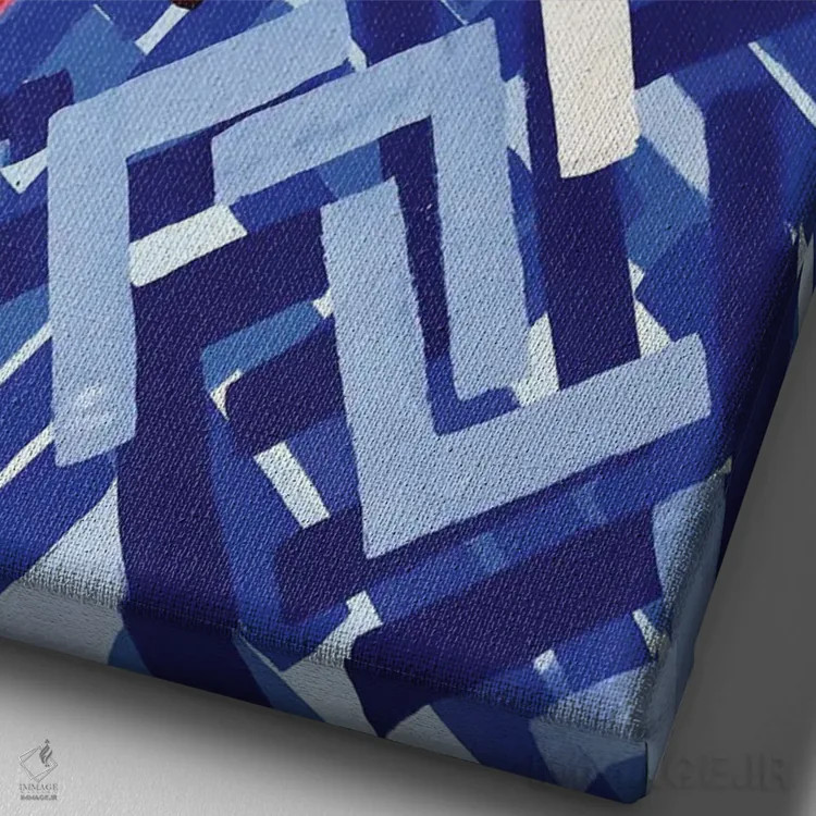 تابلو انتزاعی گرافیتی آدامس بادکنکی اثر ان شیپ - نمای نزدیک بافت بوم