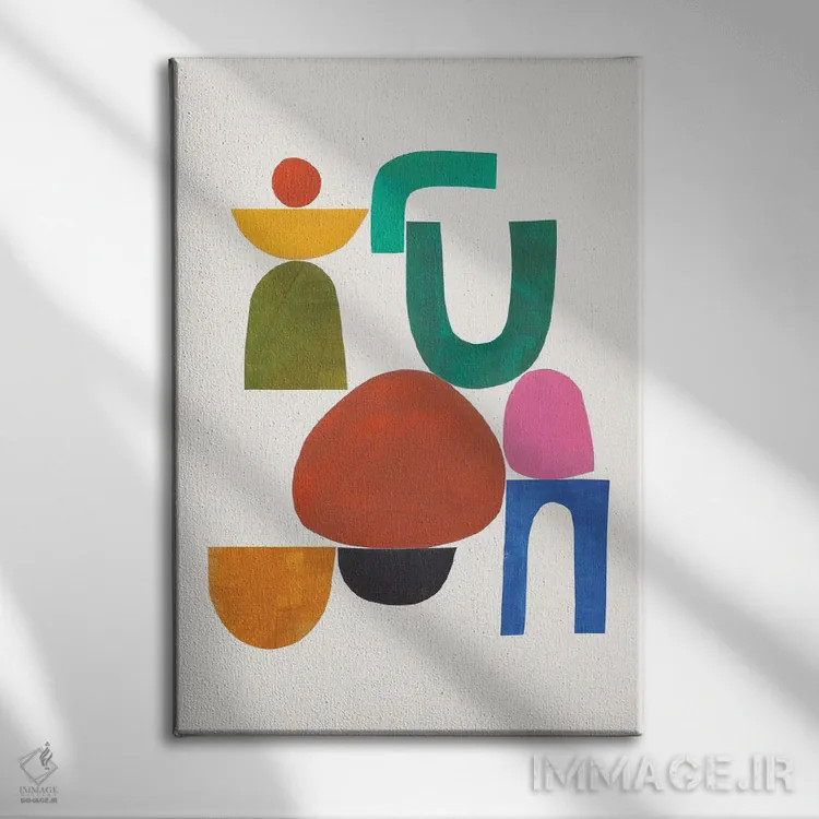 تابلو مینیمال زمین بازی اثر ان شیپ - نمای روبهرو روی دیوار