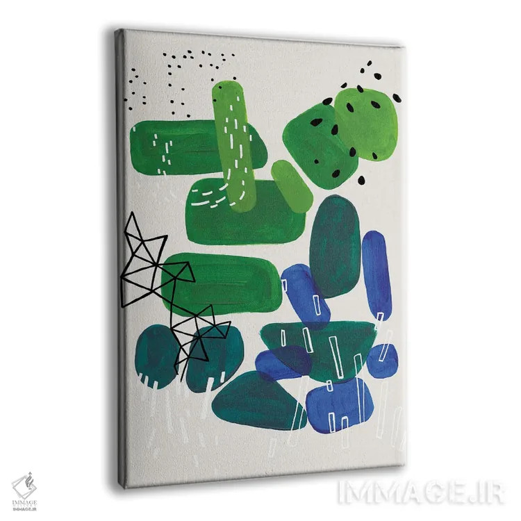 تابلو مینیمال شکوفه جلبک اثر ان شیپ - نمای پرسپکتیو محصول