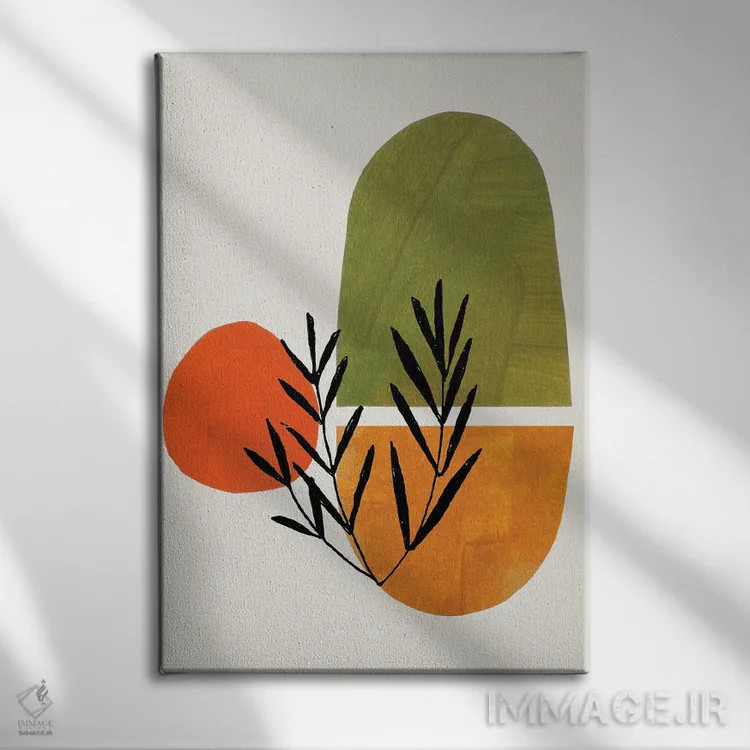 تابلو مینیمال تاک پاییزی اثر ان شیپ - نمای روبهرو روی دیوار