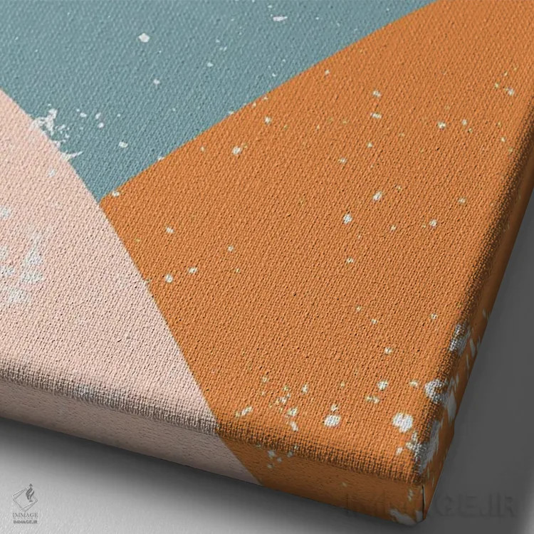 تابلو مینیمال کوه ماه اثر ان شیپ - نمای نزدیک بافت بوم