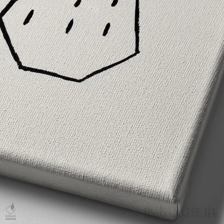 تابلو مینیمال گیاه طلوع خورشید اثر ان شیپ - نمای نزدیک بافت بوم