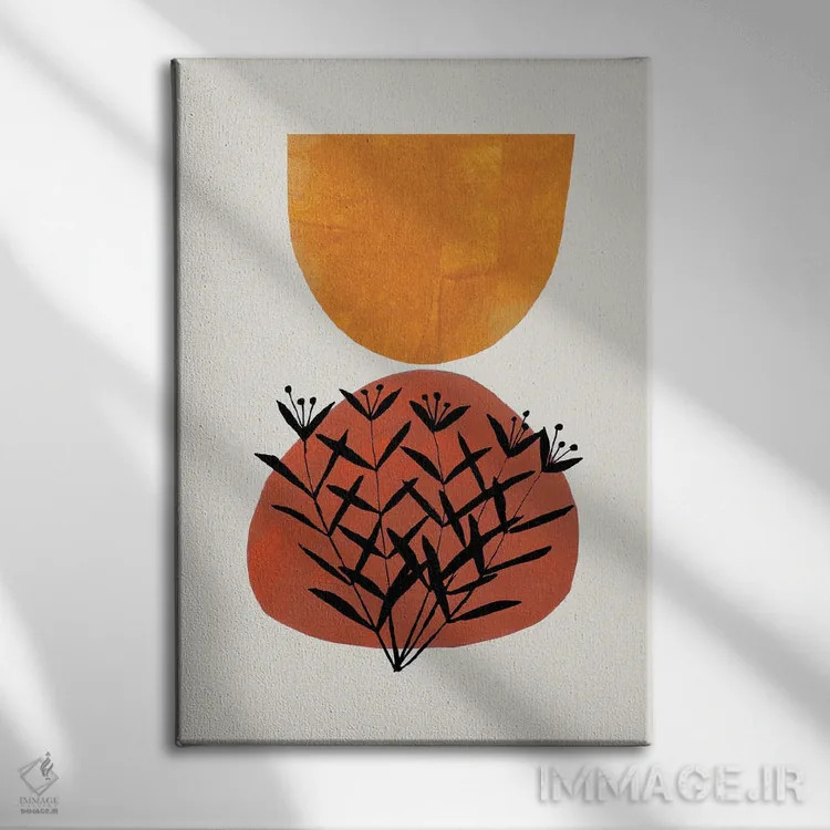 تابلو مینیمال درو پاییزی اثر ان شیپ - نمای روبهرو روی دیوار