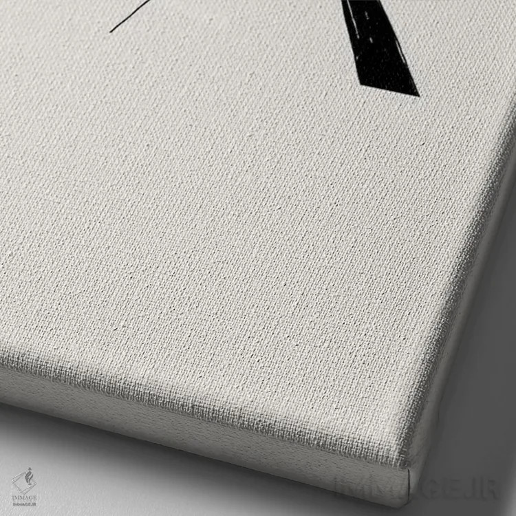 تابلو مینیمال اهرام زرد باستانی اثر ان شیپ - نمای نزدیک بافت بوم