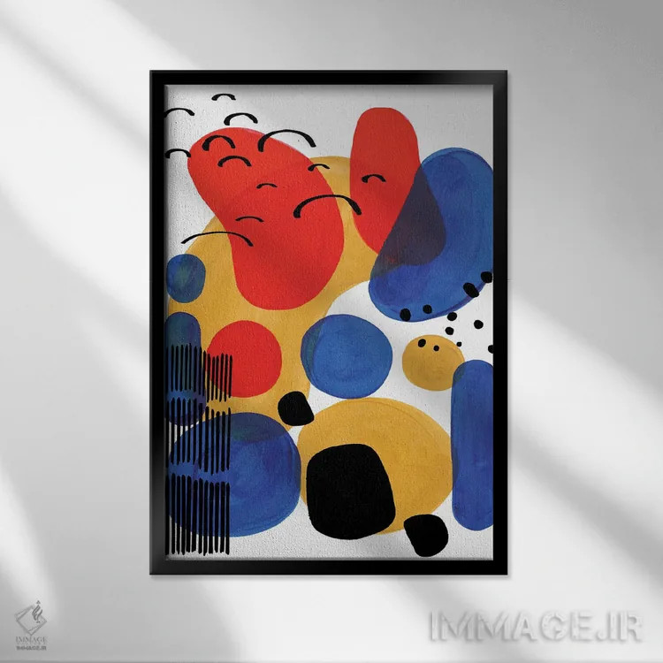 تابلو مینیمال اولین روز مدرسه اثر ان شیپ - نمای قابدار مشکی