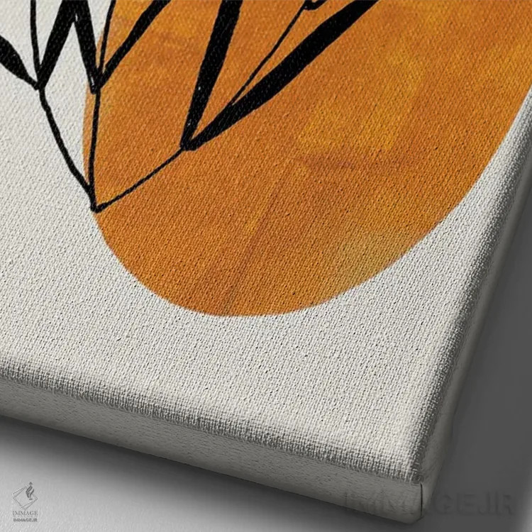 تابلو مینیمال تاک پاییزی اثر ان شیپ - نمای نزدیک بافت بوم