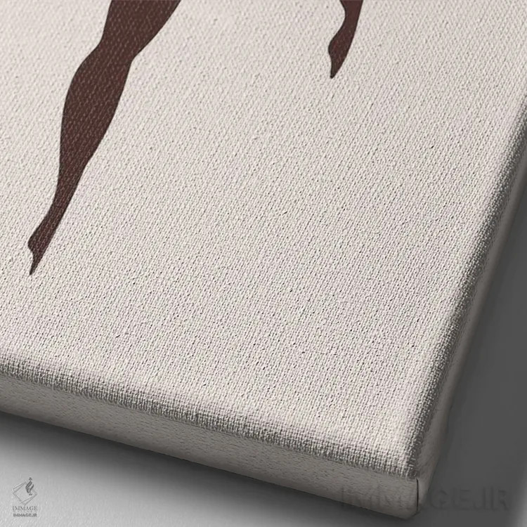 تابلو مینیمال ژیمناستیک زودیاک اثر ان شیپ - نمای نزدیک بافت بوم