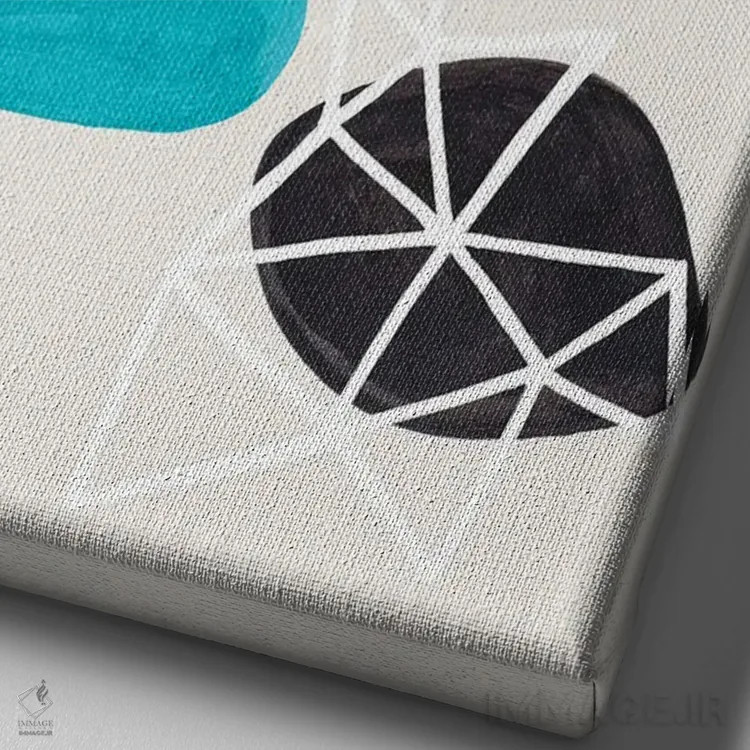 تابلو مینیمال هفت دریا اثر ان شیپ - نمای نزدیک بافت بوم