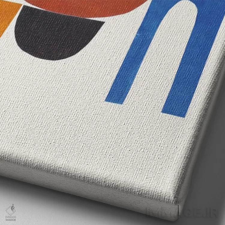 تابلو مینیمال زمین بازی اثر ان شیپ - نمای نزدیک بافت بوم