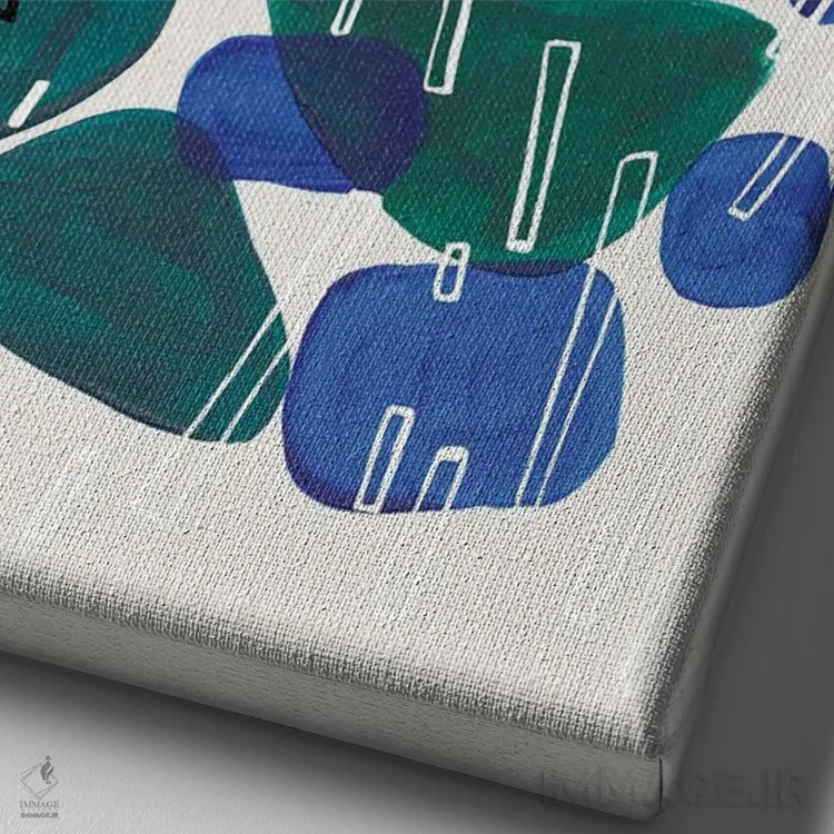 تابلو مینیمال شکوفه جلبک اثر ان شیپ - نمای نزدیک بافت بوم