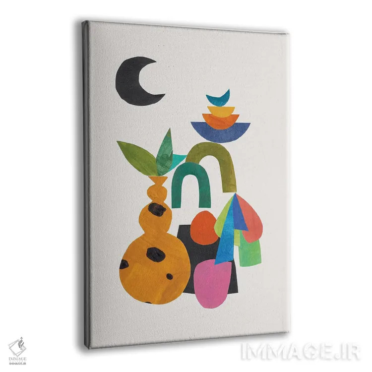 تابلو مینیمال خانه ای پرجنب وجوش اثر ان شیپ - نمای پرسپکتیو محصول