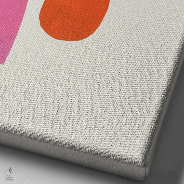 تابلو مینیمال باغ شکوفا اثر ان شیپ - نمای نزدیک بافت بوم