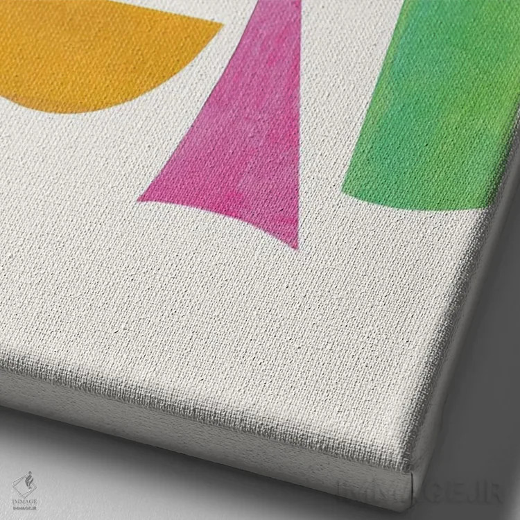 تابلو مینیمال چشم های موزاییکی اثر ان شیپ - نمای نزدیک بافت بوم