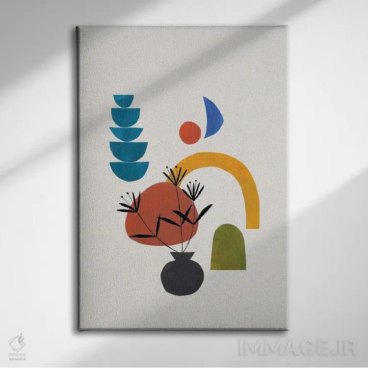 تابلو مینیمال صعود پاییزی اثر ان شیپ - نمای روبهرو روی دیوار