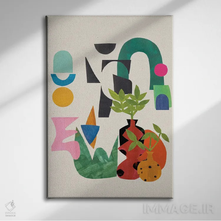 تابلو مینیمال شب های تابستانی اثر ان شیپ - نمای روبهرو روی دیوار