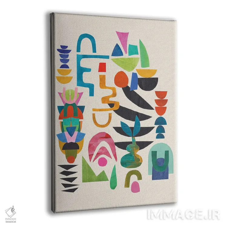 تابلو مینیمال هرگز متوقف نشو اثر ان شیپ - نمای پرسپکتیو محصول