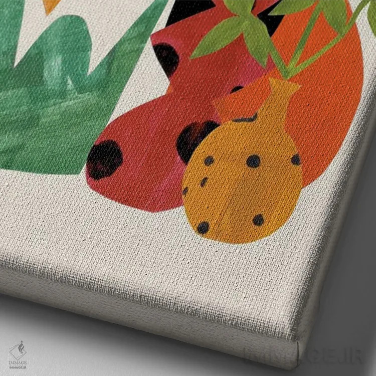 تابلو مینیمال شب های تابستانی اثر ان شیپ - نمای نزدیک بافت بوم