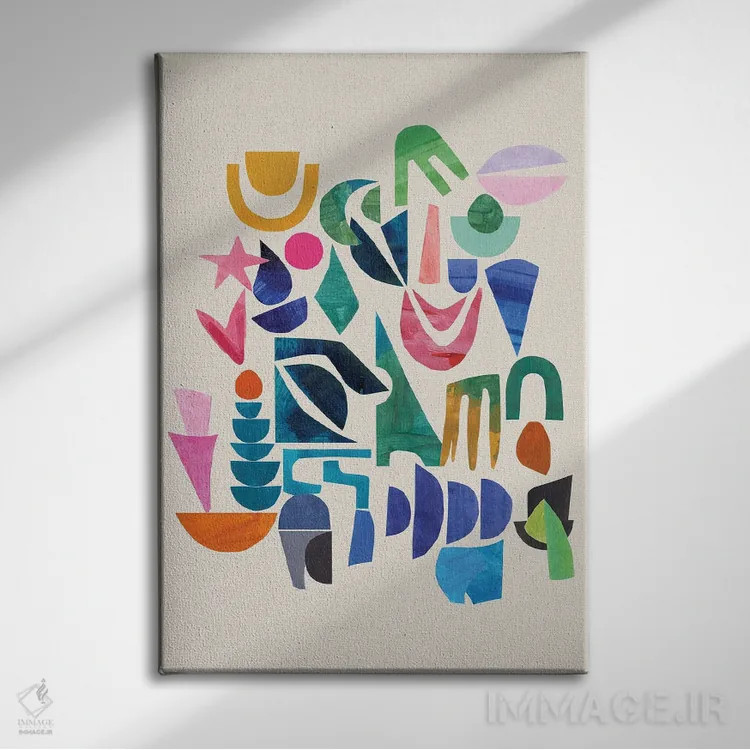 تابلو مینیمال جیب خالی شده اثر ان شیپ - نمای روبهرو روی دیوار