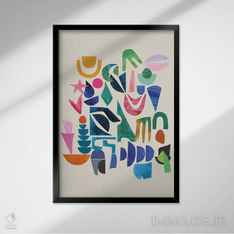 تابلو مینیمال جیب خالی شده اثر ان شیپ - نمای قابدار مشکی