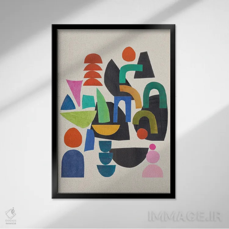 تابلو مینیمال دور و دور اثر ان شیپ - نمای قابدار مشکی