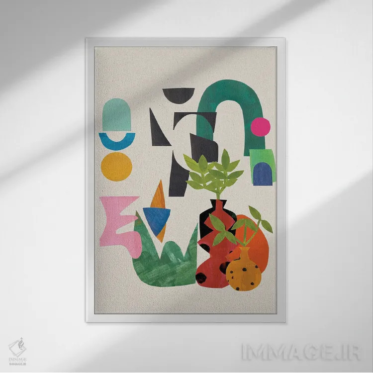 تابلو مینیمال شب های تابستانی اثر ان شیپ - نمای قابدار سفید