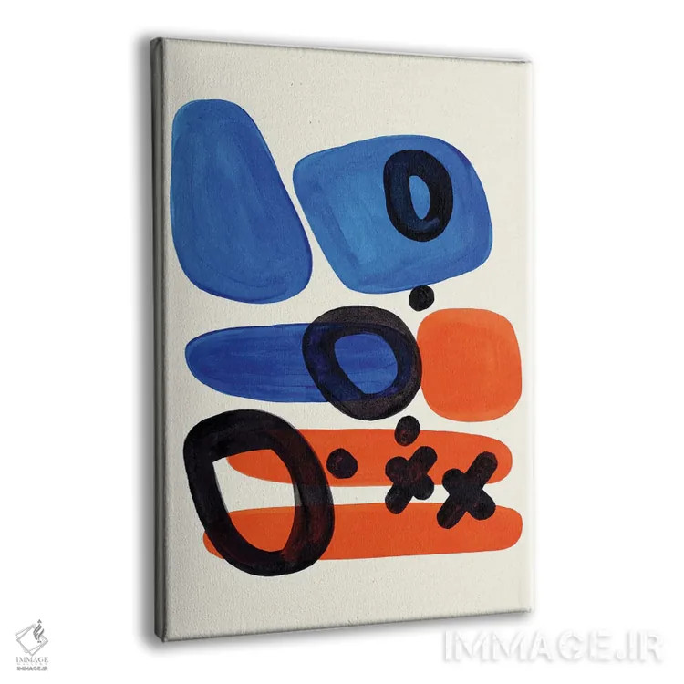 تابلو مینیمال خطر نارنجی اثر ان شیپ - نمای پرسپکتیو محصول