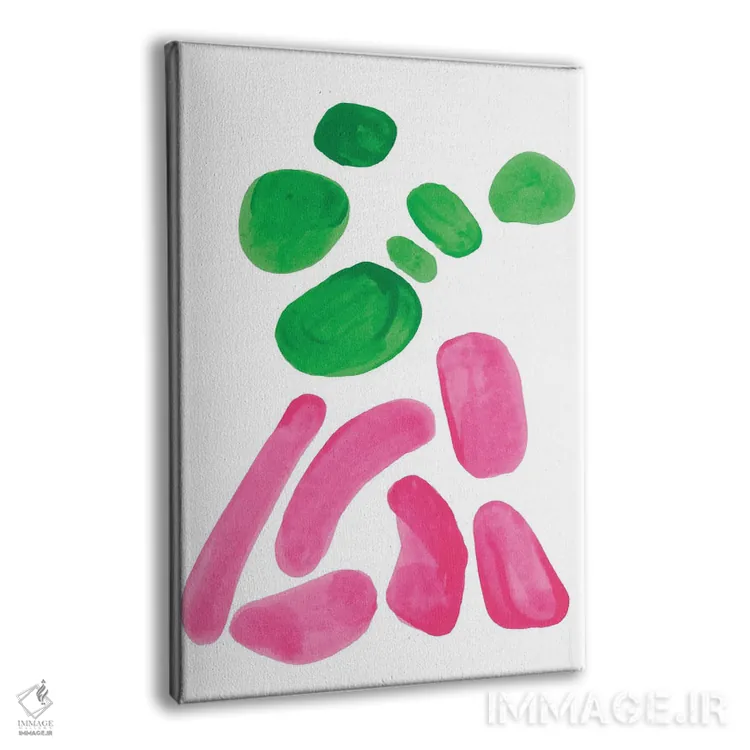 تابلو مینیمال سنگ ریزه های بهاری اثر ان شیپ - نمای پرسپکتیو محصول