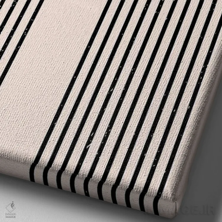 تابلو مینیمال طلوع میان سده ای اثر ان شیپ - نمای نزدیک بافت بوم