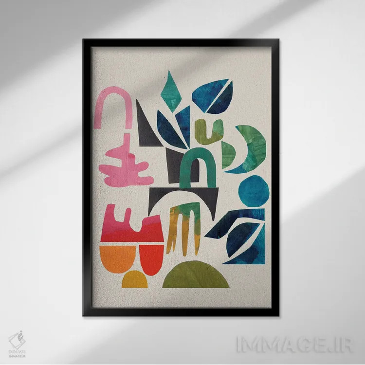تابلو مینیمال دوباره کنار هم اثر ان شیپ - نمای قابدار مشکی