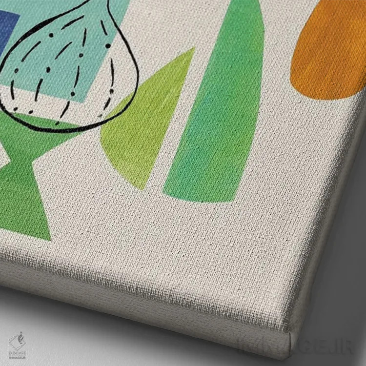 تابلو مینیمال برای همیشه ماندگار اثر ان شیپ - نمای نزدیک بافت بوم