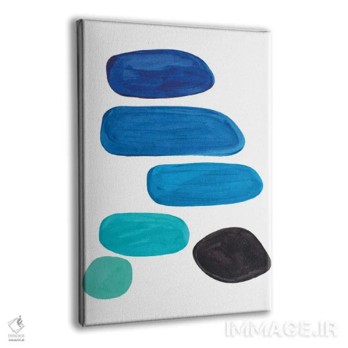 تابلو مینیمال سنگ ریزه های دریایی اثر ان شیپ - نمای پرسپکتیو محصول