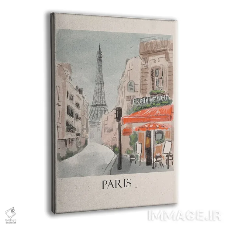 تابلو دکوراتیو به پاریس خوش آمدید اثر اوگنیا اسمیرنوا - نمای پرسپکتیو محصول