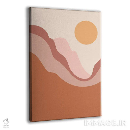 تابلو مینیمال خورشید کوهستان اثر ان شیپ - نمای پرسپکتیو محصول