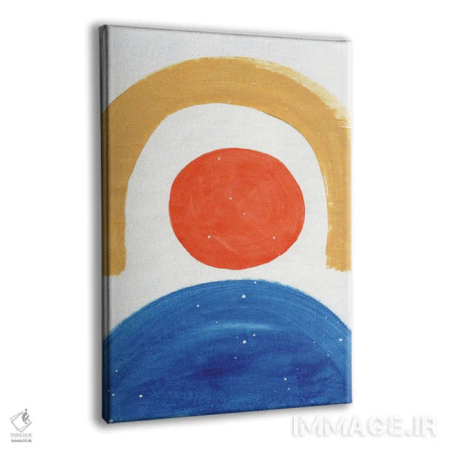 تابلو مینیمال تابش آفتاب بر دریا اثر ان شیپ - نمای پرسپکتیو محصول