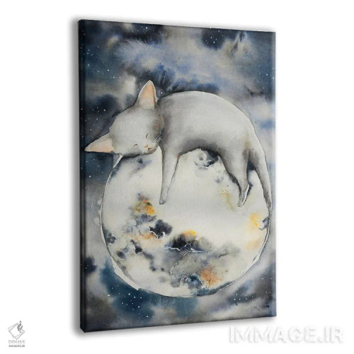 تابلو دکوراتیو خوابیدن روی ماه اثر اوگنیا اسمیرنوا - نمای پرسپکتیو محصول