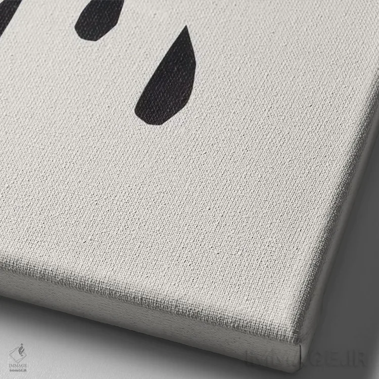 تابلو مینیمال باران مرکب اثر ان شیپ - نمای نزدیک بافت بوم