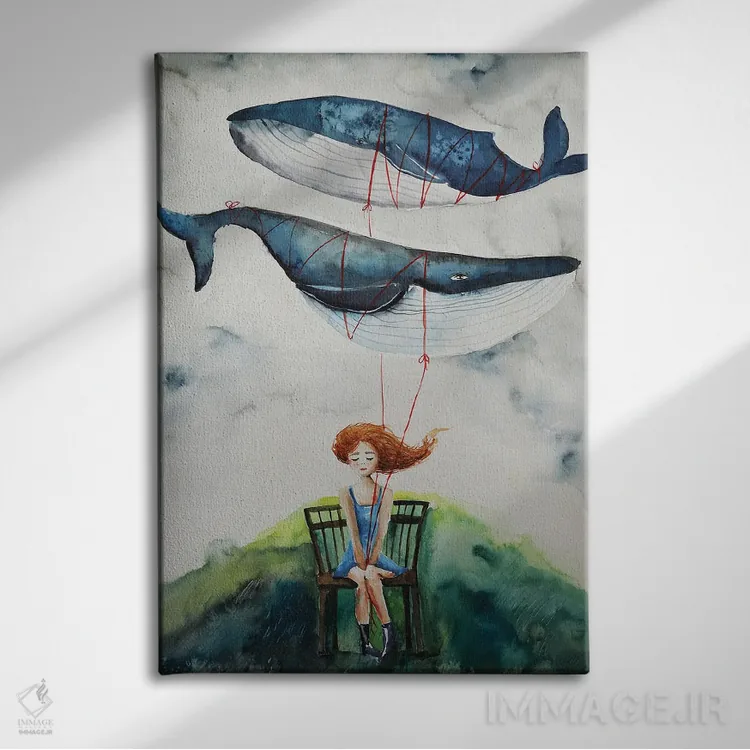 تابلو دکوراتیو در آغوش گرفتن اثر اوگنیا اسمیرنوا - نمای روبهرو روی دیوار