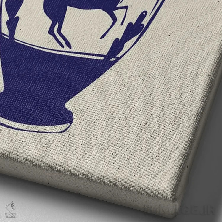 تابلو دکوراتیو گلدان یونانی اثر اوگنیا اسمیرنوا - نمای نزدیک بافت بوم