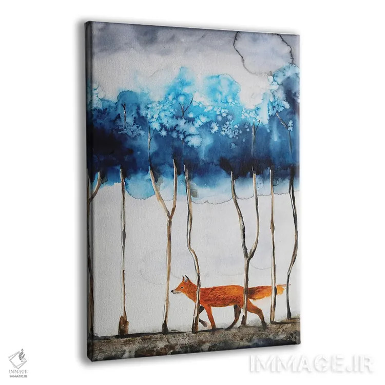 تابلو دکوراتیو در جنگل آبی اثر اوگنیا اسمیرنوا - نمای پرسپکتیو محصول