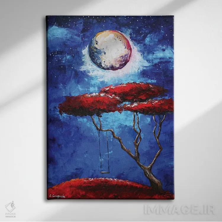 تابلو دکوراتیو تاب اثر اوگنیا اسمیرنوا - نمای روبهرو روی دیوار