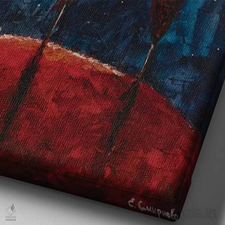 تابلو دکوراتیو خاطرات کودکی اثر اوگنیا اسمیرنوا - نمای نزدیک بافت بوم