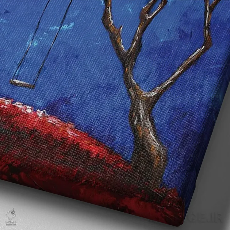 تابلو دکوراتیو تاب اثر اوگنیا اسمیرنوا - نمای نزدیک بافت بوم