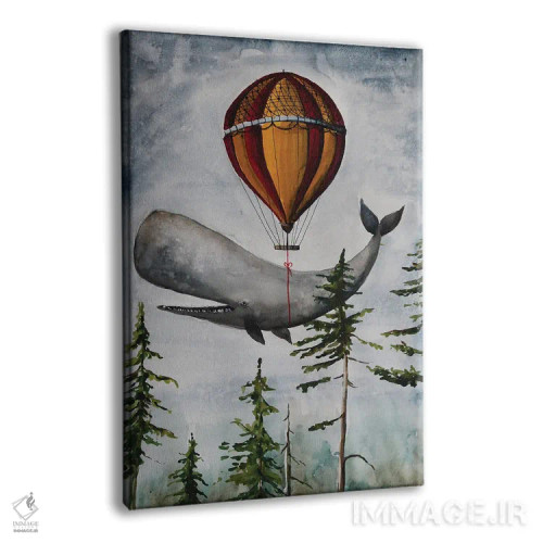 تابلو دکوراتیو نهنگ به سبک قدیمی اثر اوگنیا اسمیرنوا - نمای پرسپکتیو محصول